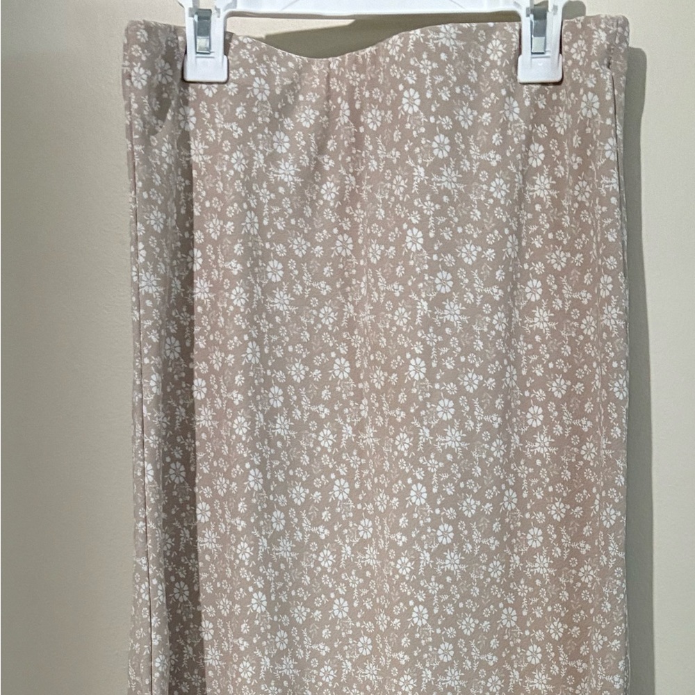 Altar’d State brown with white flowery long/midi skirt